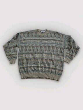 Avanzata For Harry Rosen Sweater Men XXL Grandpa Abstract 90s Old Money Academia